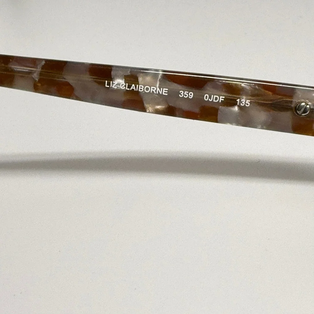 Liz Claiborne 359 0JDF Eyeglasses Copper Brown Tortoise Semi-Rimless Frames 135